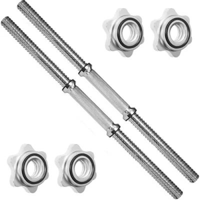Image of A2ZCARE Standard Dumbbell Handles 24 inch Chrome Grip, Adjustable Dumbbells 1 Pair