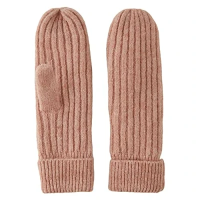 Image of PIECES Women&#039;s Pcjeslin Wool Mittens Noos Bc, Rose Cloud, One Size