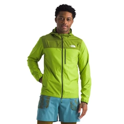 Image of The North Face Higher RUN WIND Jacket Windbreaker, Men&#039;s, Size: XS, Meadow grass/oak green