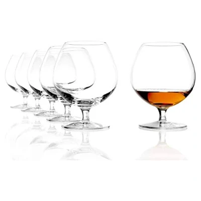 Image of St鰈zle Lausitz New York Bar brandy glass 585 ml, set of 6 glasses, dishwasher safe, lead cut glass, premium quality