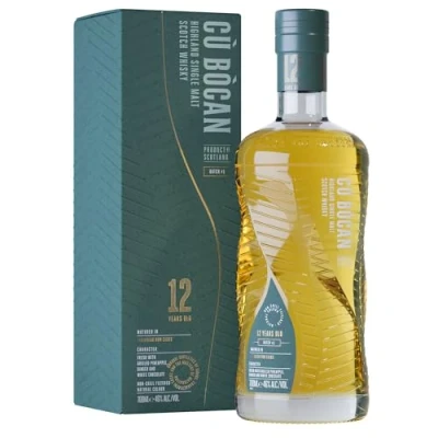 Image of Cù Bòcan Whisky 12 Years Single Malt Batch #1 Highland Whisky. Scotch Non chill Filtered Whiskey 46% Alc/Vol 70cl Glass Bottle in Gift Box