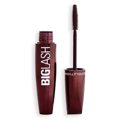 Image of Revolution Beauty, Big Lash Volume Mascara, Volumising &amp; Lengthening Coloured Lightweight Feel, Fast Drying, Vegan Cruelty Free, Brown