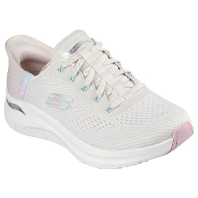 Image of Skechers Women&#039;s Arch FIT 2.0 Easy Chic Sneaker, Natural, 4 UK