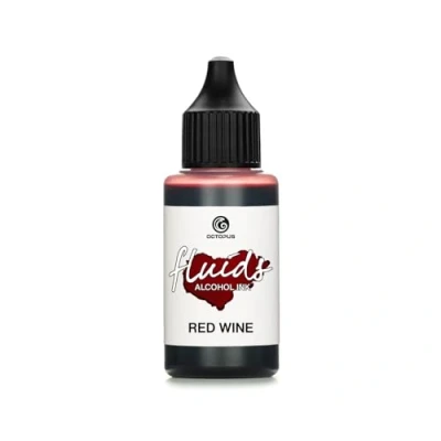 Image of Octopus 30ml Fluids Alcohol ink red WINE for fluid art and resin,