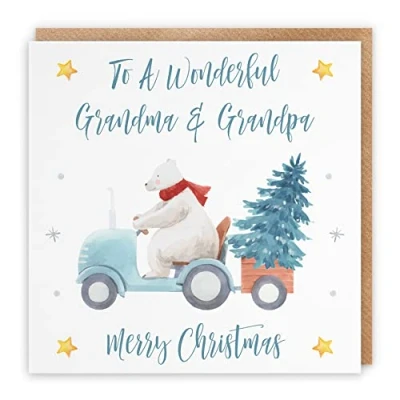 Image of Hunts England Grandma And Grandpa Christmas Card To A Wonderful &amp; Merry Polar Bear Collection