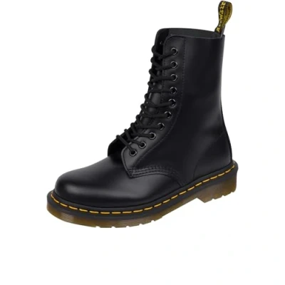 Image of Dr. Martens Originals 1490 10 EYE BOOT Laceup boots, Size: 7, Black Leather