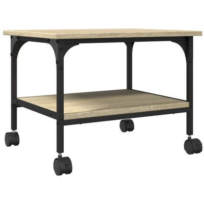 Image of vidaXL Printer Stand 2 Tier Sonoma Oak 50x40x38 cm Engineered Wood