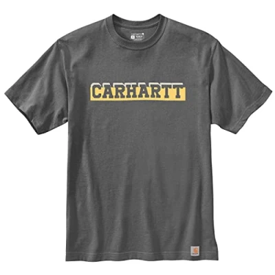 Image of Carhartt Mens Relaxed Short Sleeve Logo Graphic T Shirt