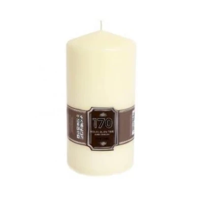 Image of Marco Paul 170 Hours 20cm Church Pillar Candle Long Burn Time Ivory Candles Burning Lighting Lantern Light Lasting Festive Décor Wedding Party Christmas