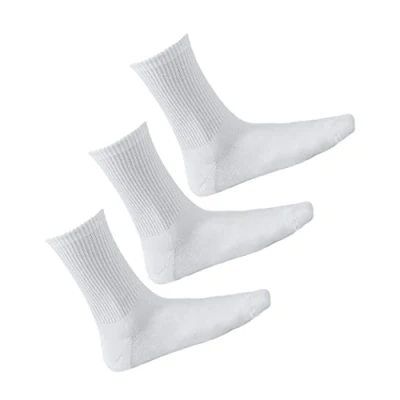 Image of vitsocks Men&#039;s Cushioned BAMBOO Tube Crew Sports Socks (3 PAIRS) Soft Padded Heel, 3x white, 6 8