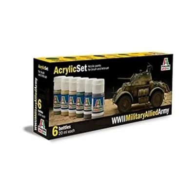 Image of Italeri 510000440 acrylic set, WWII military, allied army