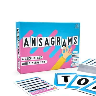 Image of Format Games Ansagrams Trivia Card Game A Quick Fire Quiz With Wordy Twist 3 Players + Ages 12+ 500 Questions 30 Minute Play