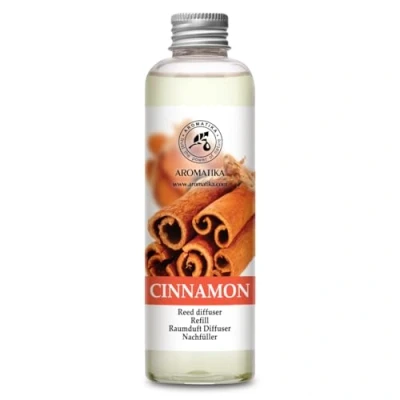 Image of Cinnamon Refill Reed Diffuser with Natural Essential Oil 200ml Fresh Long Lasting Fragrance Best for Aromatherapy Home Office Fitness Club Restaurant Boutique