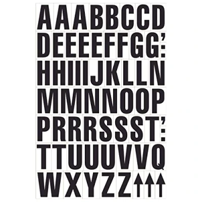 Image of Magnetic Mixed Letters, Ideal for Use on Shelving or Racking Beams Any Surface H.43mm White