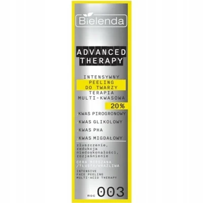Image of Bielenda Advanced Therapy Intensywny Peeling do Twarzy Terapia Multi Kwasowa 20% dla Cery Mieszanej Tłustej i Wrażliwej 30ml