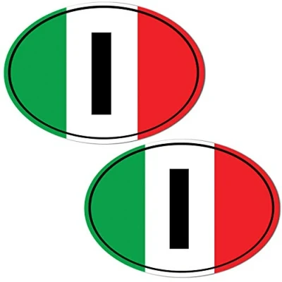 Image of Biomar Labs® 2 x Vinyl Stickers Decals Italy Italia National Italian Flag Car Motorcycle Helmet B 201