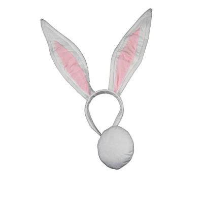 Image of Wicked Costumes Adult Unisex Bunny Rabbit Animal Giant Ears &amp; Tail Fancy Dress Accessory