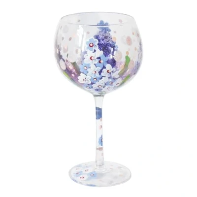Image of Lesser &amp; Pavey Lynsey Johnstone Delphiniums Gin Glass for Home, Kitchen, Restaurant Parties Lovely Glassware Drinks Ideal Gift Women, Men, Wedding Christmas