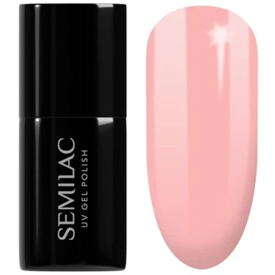 Image of SEMILAC 130 Sleeping Beauty Pink Nail UV Gel Polish Long Lasting and Easy to Apply Soak off UV/Led Perfect for Home Professional Manicure Pedicure 7 ml