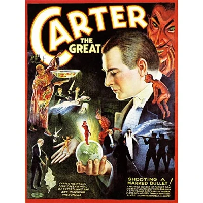 Image of Wee Blue Coo Advertising Theatre Stage Magician Carter Great Art Print Poster Wall Decor 12X16 Inch