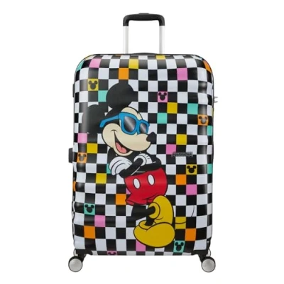 Image of American Tourister Wavebreaker Disney, Spinner L, Suitcase, 77 cm, 96 Multicoloured (Mickey Check), Mickey Check, 77, Luggage for Kids