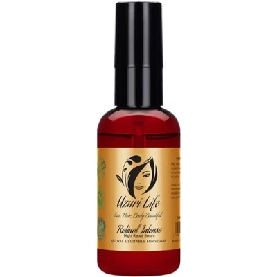 Image of Uzuri Life Retinol Intense Daily Anti Wrinkle &amp; Aging Treatment Visibly Reduces Fine Lines Wrinkles Overnight Skincare.