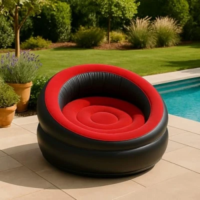 Image of Garden Mile Quick Inflate Gaming Chair, Suitable as Outdoor Furniture, Comfortable Single Inflatable Sofa for Relaxing, TV Watching, Music, Kids Reading chair Bedroom Furniture