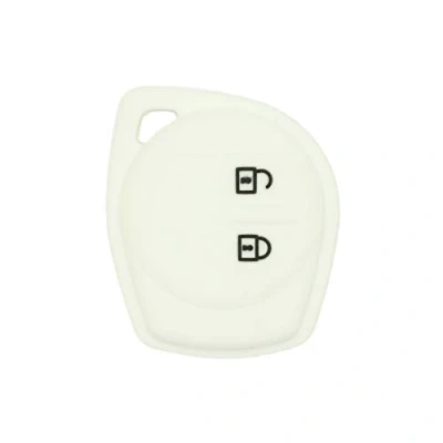 Image of BROVACS Silicone Cover Protector Case Holder Skin Jacket Compatible with SUZUKI 2 Button Remote Key Fob CV4545 White