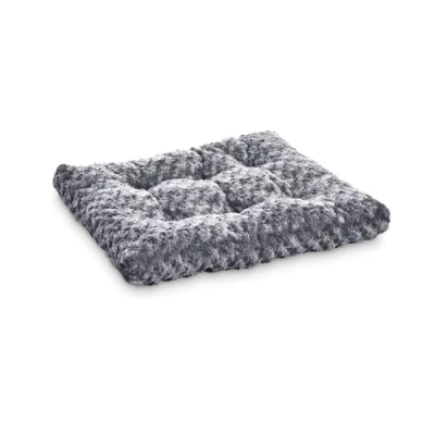 Image of Amazon Basics Cat and Dog Bed, Machine Washable Pet Medium (89 x 58 8cm), Grey Swirl