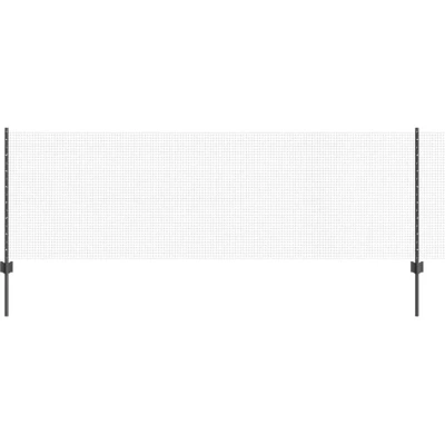 Image of vidaXL Welded Wire Fence with 44 U Posts Grey 0.8x100 m Steel