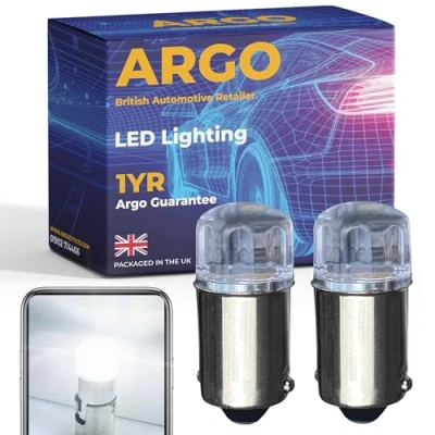 Image of Argo Bax9s H6w Led Bulbs Projector Xenon White 12v Car Light Interior 434 433 T4W Number Plate Bulb Map Dome Van Side Marker Reverse