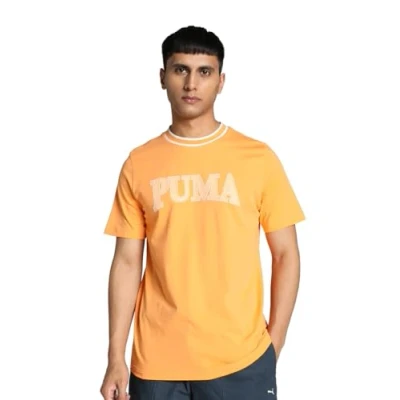 Image of PUMA Squad Big Graphic Tee Clementine