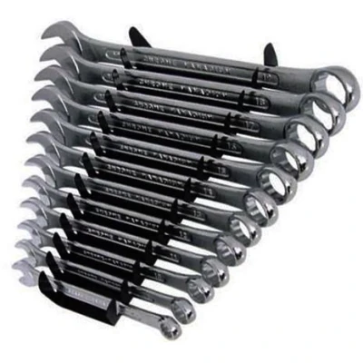 Image of NEW 11 PIECE METRIC COMBINATION SPANNER HEX WRENCH SET VANADIUM 8 19mm U39