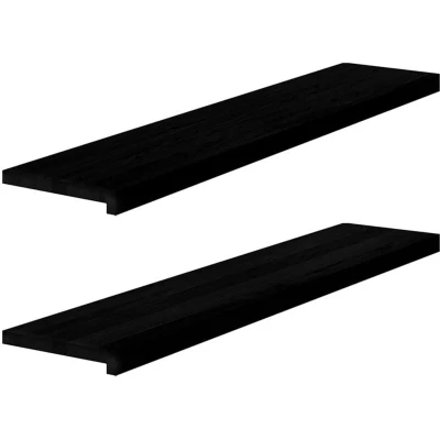 Image of vidaXL Window Sills 2 pcs Dark Brown 120x25x2 cm Solid Wood Oak
