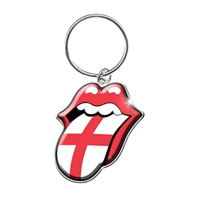 Image of Rolling Stones England Tongue Metal Keyring (ro)