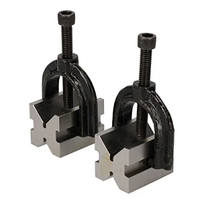 Image of Precision V Block &amp; Clamp 41mm Holding Grip Parallel Lathes Milling Drilling