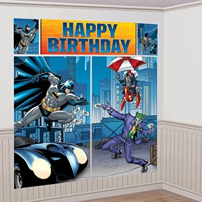 Image of Amscan International Batman Scene Setters Decoration Kit