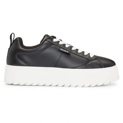Image of HUGO Lyssa Trainers, Women&#039;s, Size: 4, Black High quality imitation leather