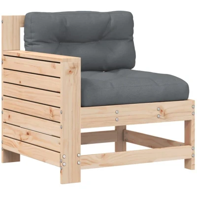 Image of vidaXL Garden Armrest Sofa with Cushion Solid Wood Pine