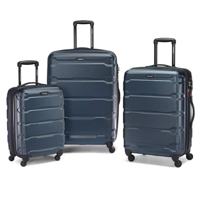 Image of Samsonite Omni Pc Hardside Expandable Luggage, Teal, 3 Piece Set (20/24/28), Luggage with Spinner Wheels