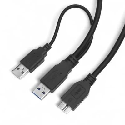 Image of AKORD USB 3.0 Type A Male to B Micro Y Cable