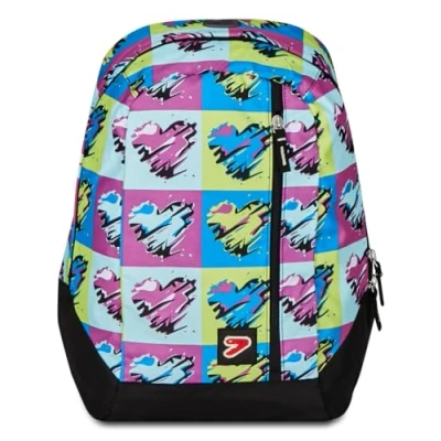 Image of Seven Backpack, POP HEARTS Knapsack, Book Bag, For Teen, Girls&amp;Boys, Large Capacity, School, Sport, Free Time, Double Sided, Italian Design, pink