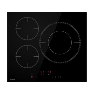 Image of Klarstein Delicatessa Paella Built in Induction Hob 3 Zone, 8.1kW Boost, 32cm Slider Control, Timer &amp; Child Lock, VTC Glass, 60cm Width