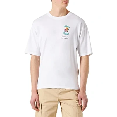 Image of Champion Men&#039;s Rochester 1919 Graphic Gallery T Shape Crewneck s Shirt, White, M