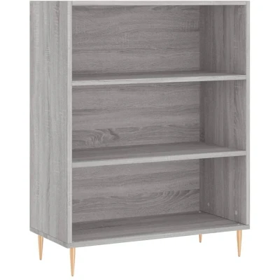 Image of vidaXL Bookcase Grey Sonoma 69.5x32.5x90 cm Engineered Wood