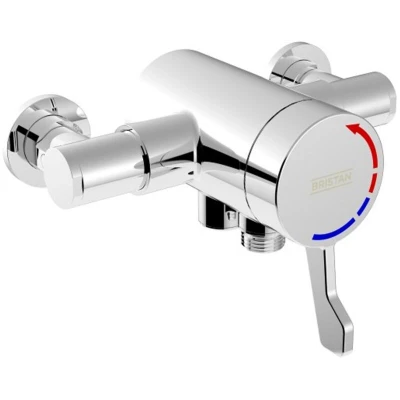 Image of Bristan Opac Thermostatic Exposed Shower Valve Lever Handle Chrome