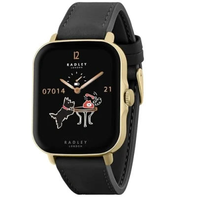 Image of RADLEY Series 20 Women&#039;s Smart Calling Watch with Black Leather Strap RYS20 2162