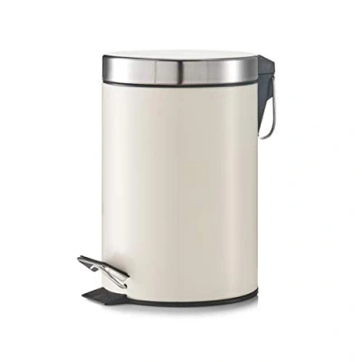 Image of Zeller Pedal bin 3l of Metal in Cream, 3 Litre