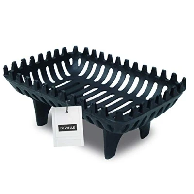 Image of De Vielle Cromwell Basket Fire Grate 38x26cm 16 inch, Black