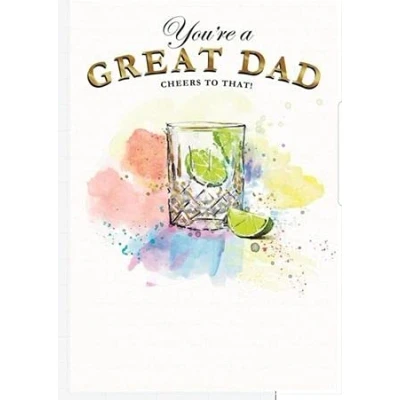 Image of Hallmark Dad Birthday Card You&#039;re a Great Cheers to That !
